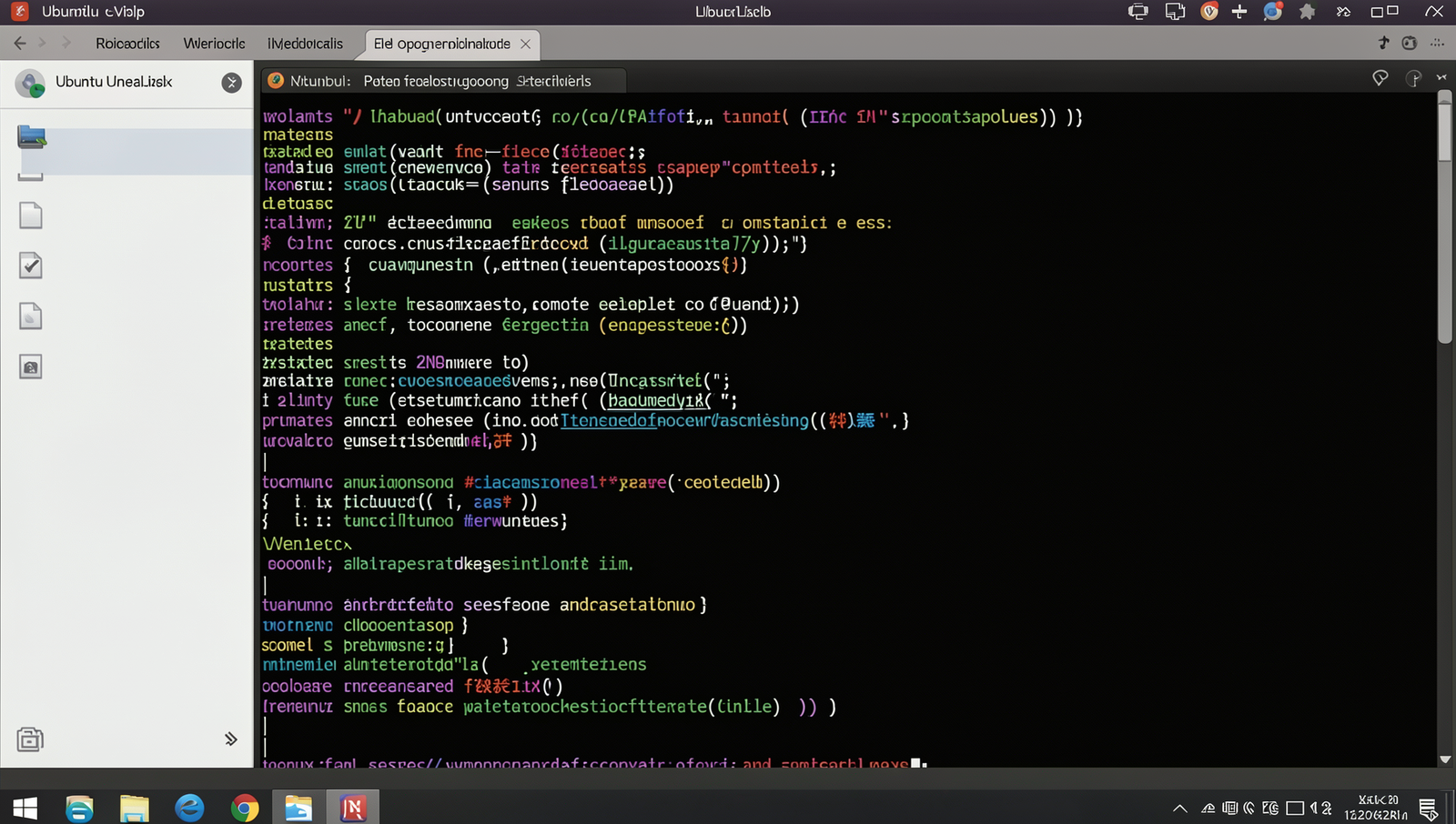 Photorealistic image of a Linux desktop with a terminal application open.