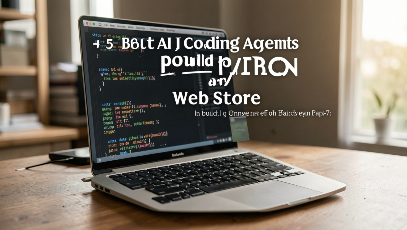 Professional editorial image showcasing AI coding agents for Python web development.