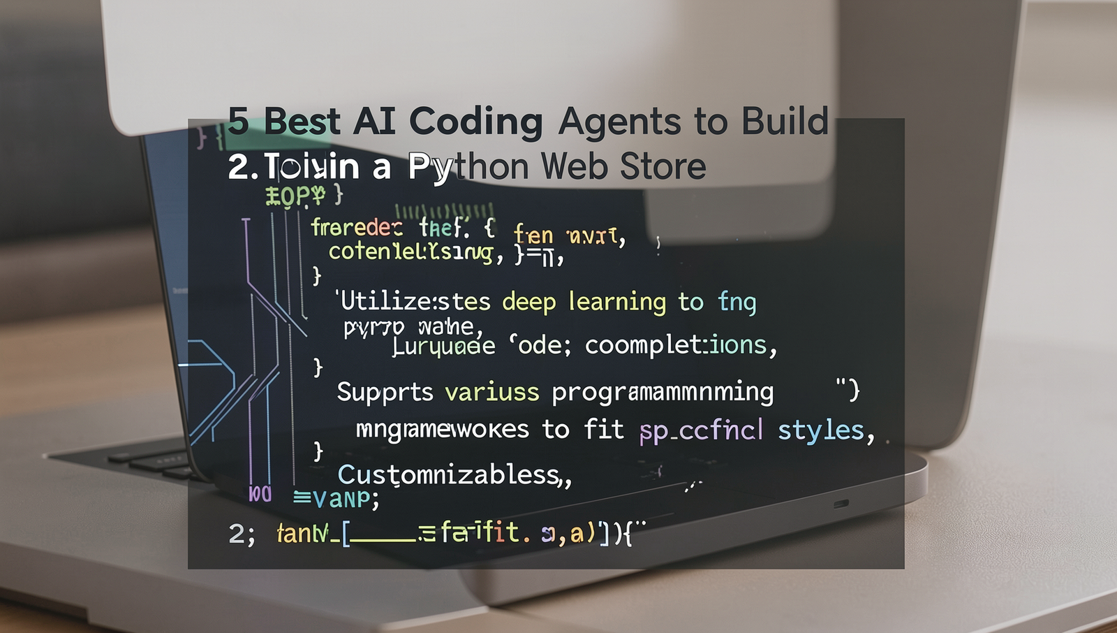 Close-up of Tabnine interface showcasing code completion features and customization options.