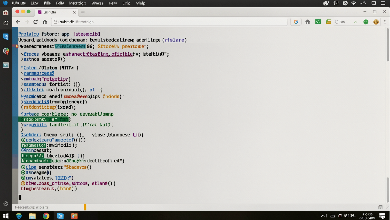 Screenshot of project structure displaying new 'store' app in Django on a Linux desktop.