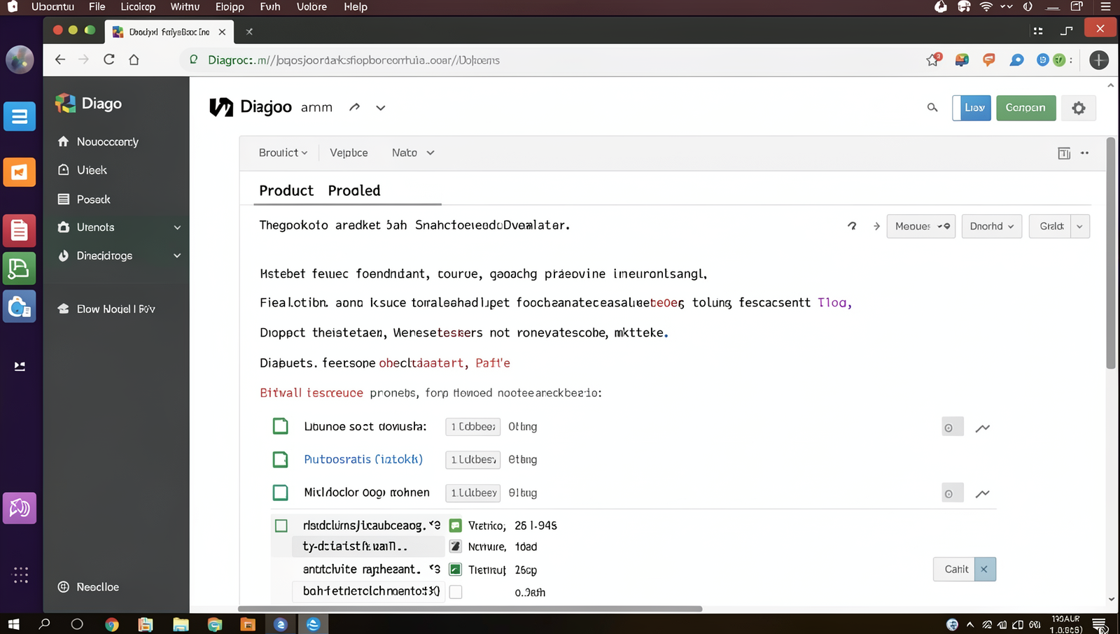 Django admin interface displaying the Product model in a Linux desktop environment.