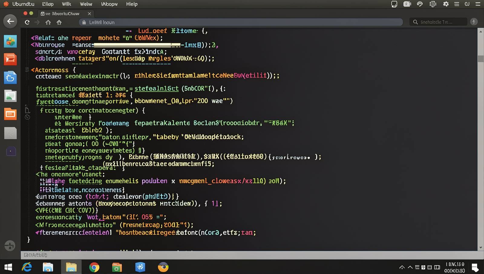 Realistic computer screen displaying a product listing code snippet in Linux UI.
