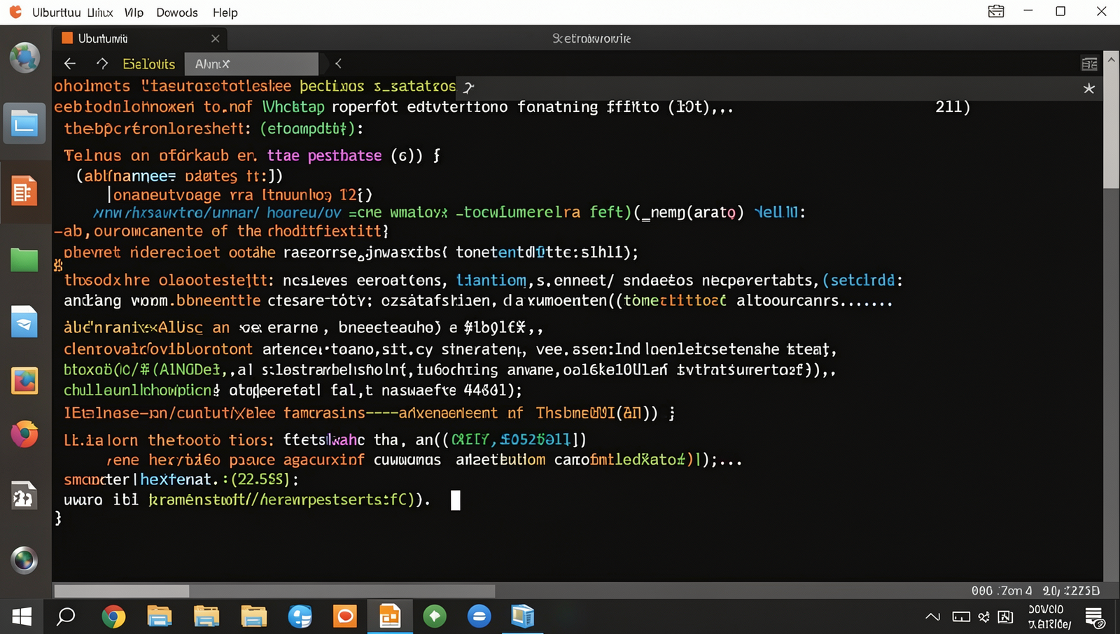 User testing an app on an Android device with a realistic Linux desktop interface.