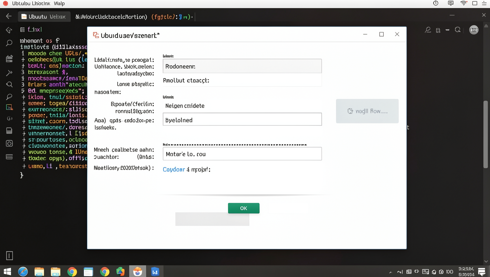 Screenshot of a router login form on a Linux desktop environment.