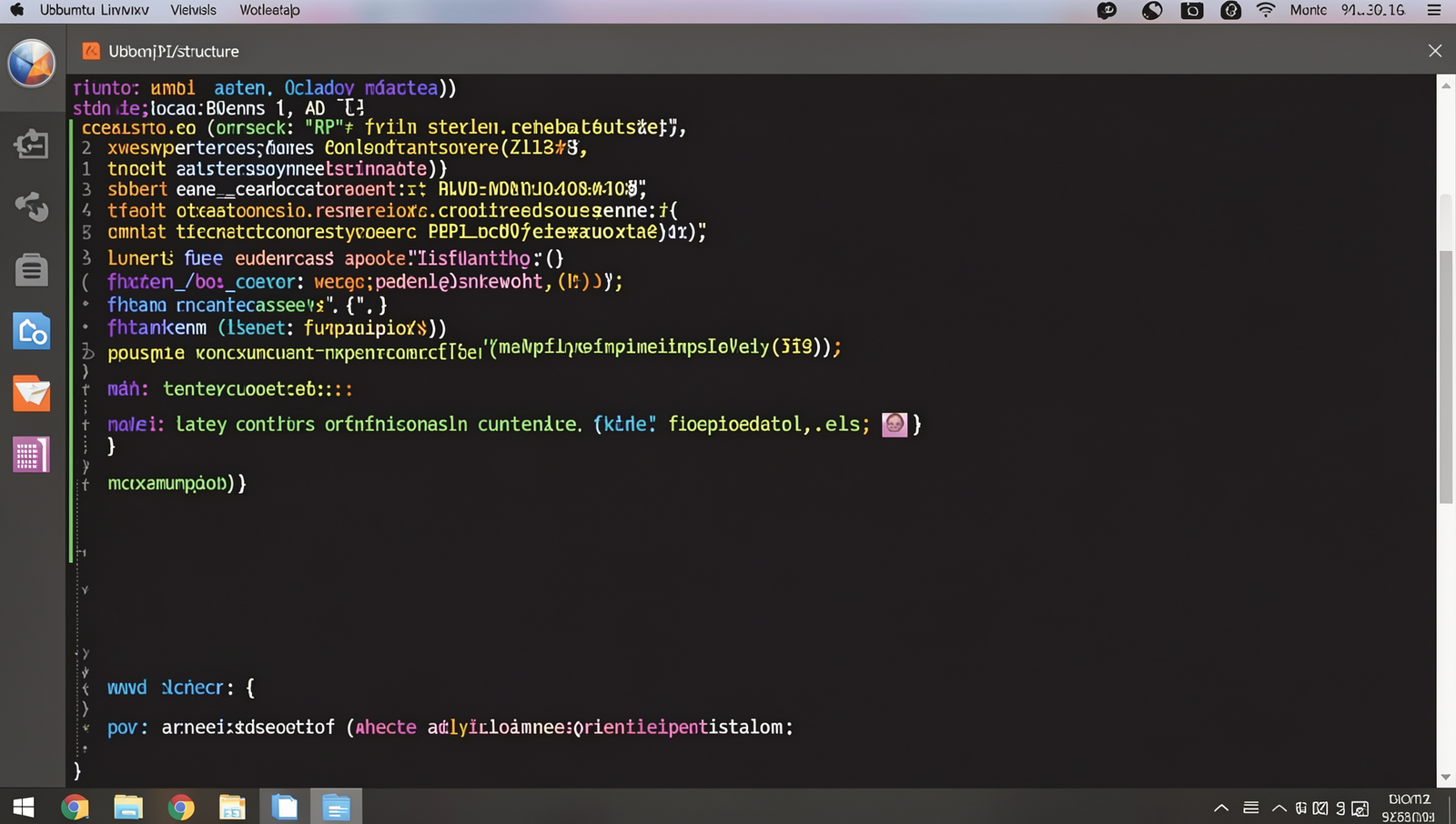 Realistic computer screen displaying API endpoint structure in a Linux terminal.