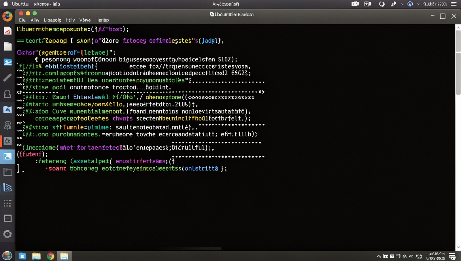 Realistic Linux desktop with terminal displaying JSON data handling tutorial.