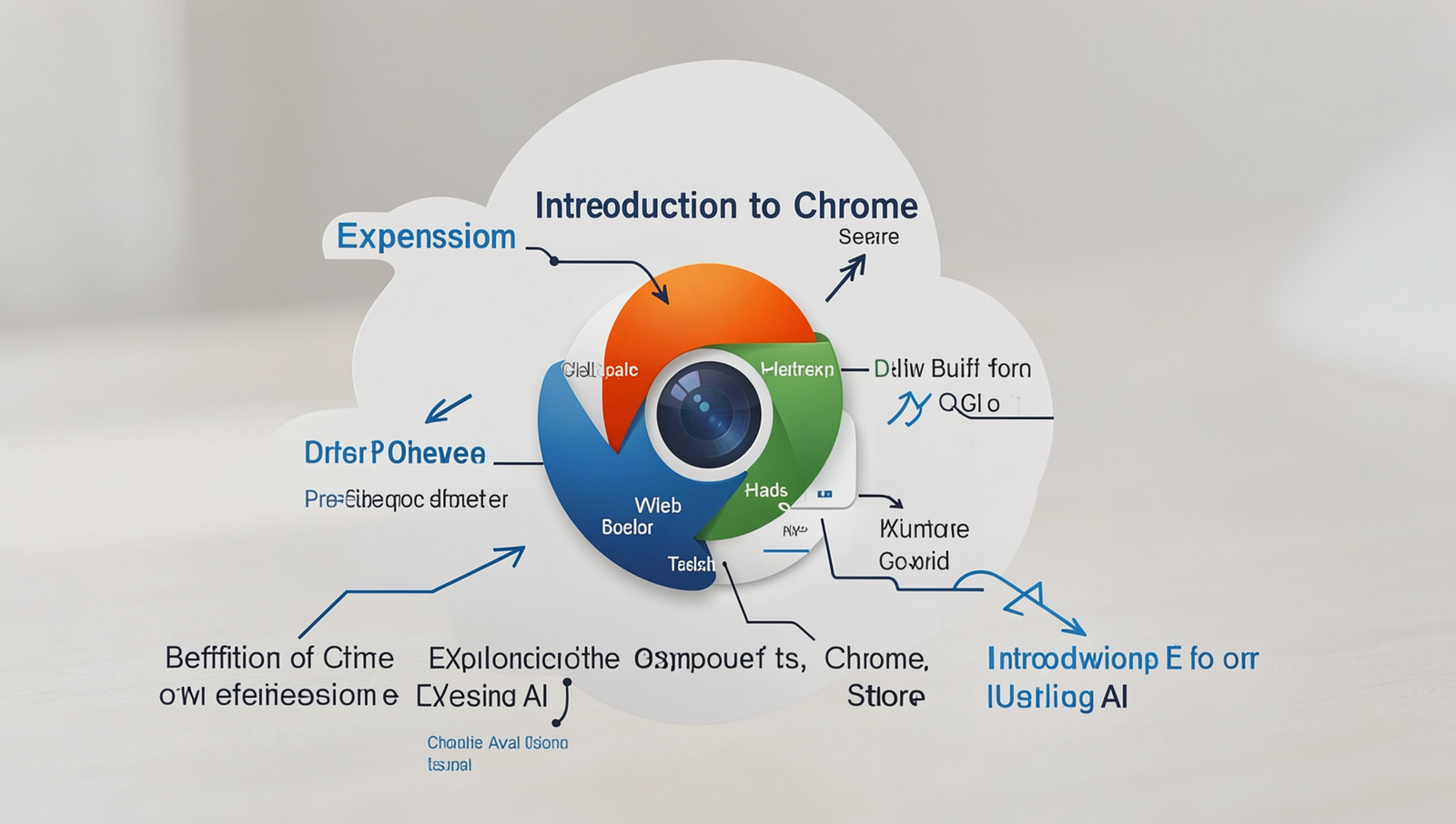 Close-up infographic on Chrome extensions, showcasing their definition, benefits, and the Chrome Web Store.