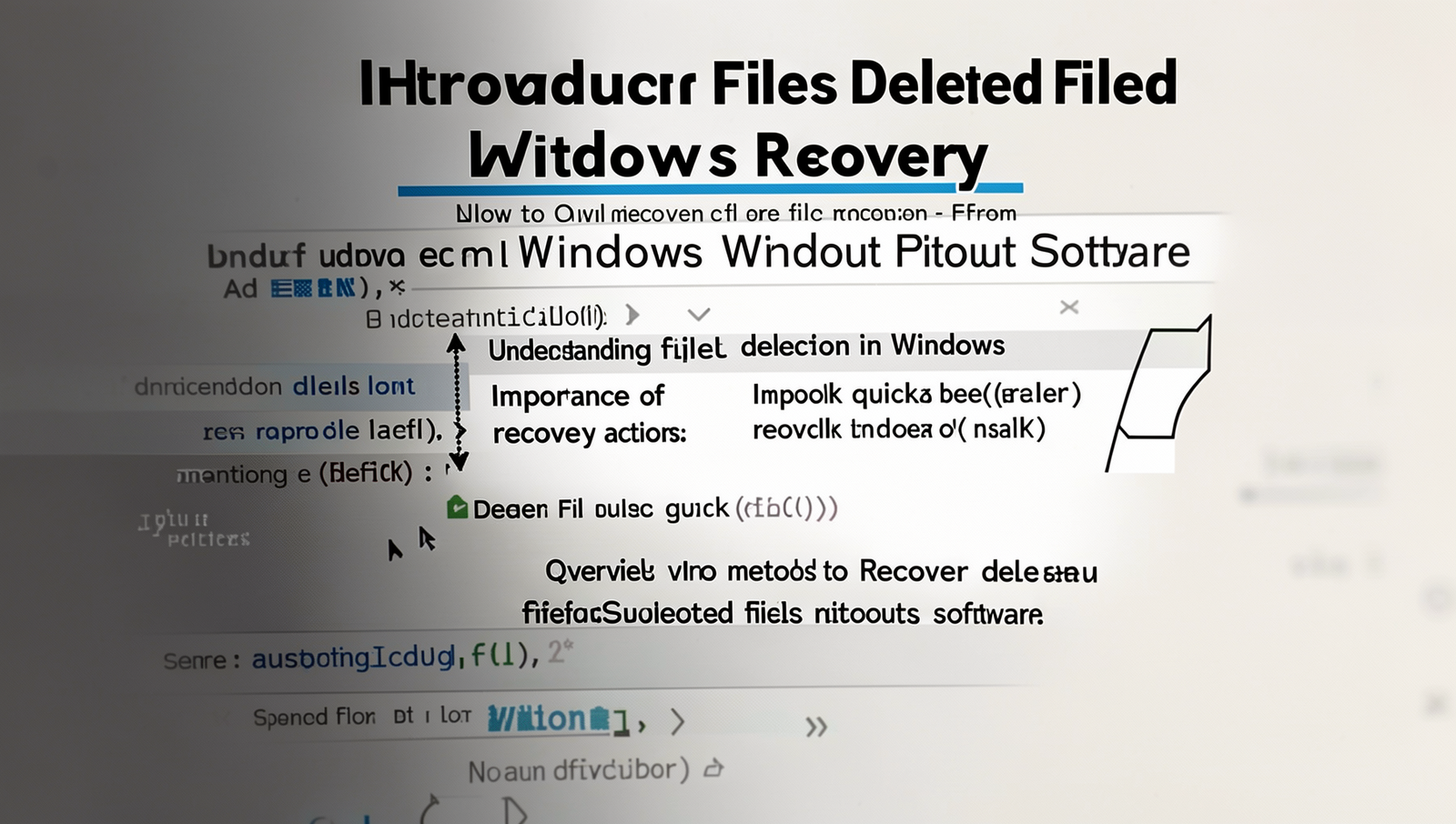 Close-up infographic on file recovery methods in Windows without software.