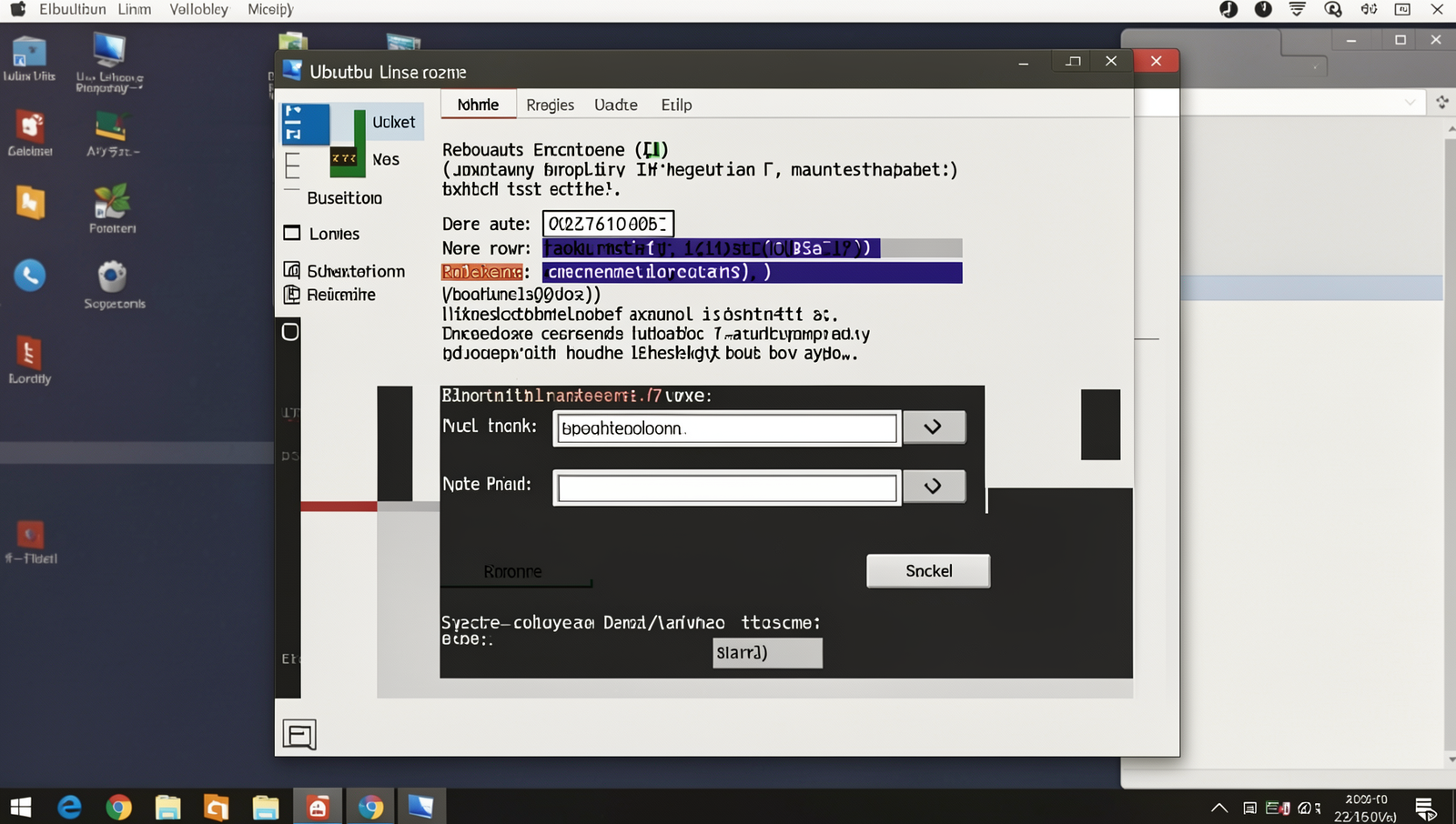 Screenshot of a router login page on a Linux desktop environment.