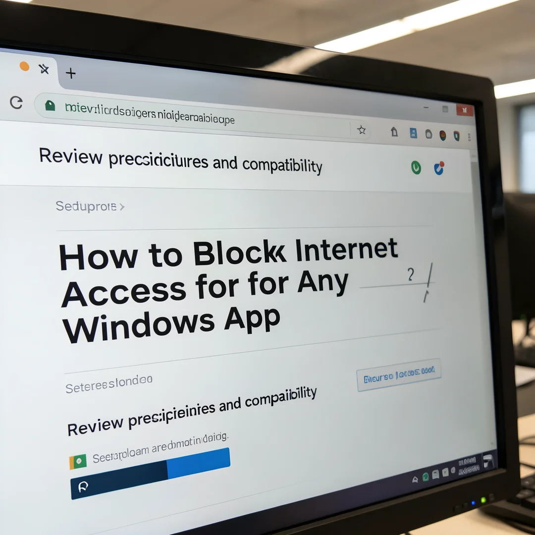 Step 1: Technical tutorial screenshot: Review prerequisites and compatibility for How to Block Internet Acce