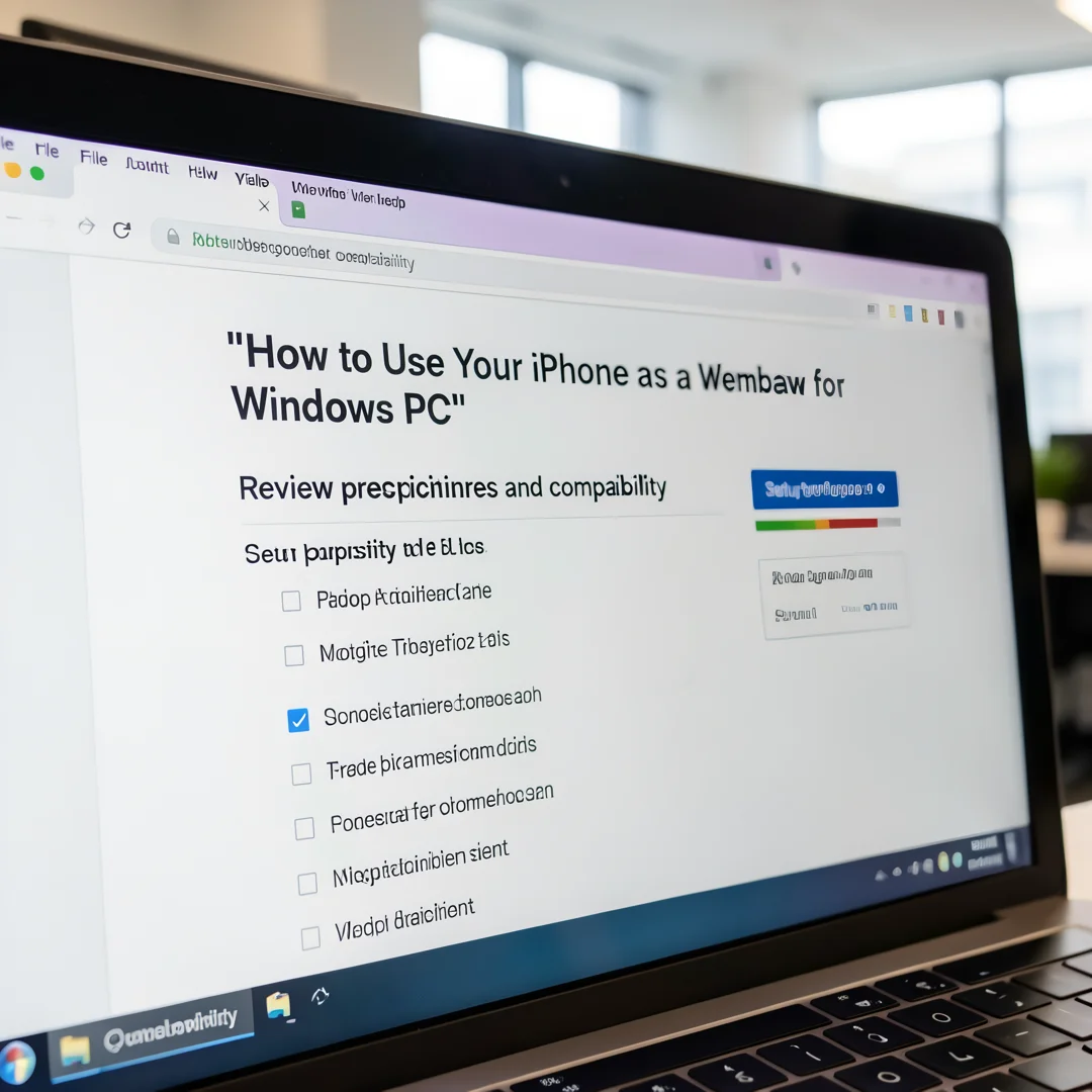 Step 1: Technical tutorial screenshot: Review prerequisites and compatibility for How to Use Your iPhone as 