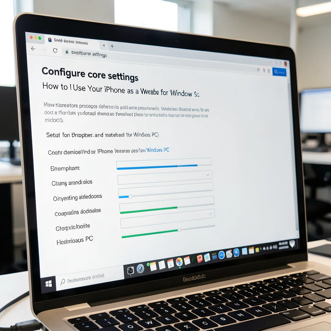 Step 3: Technical tutorial screenshot: Configure core settings for How to Use Your iPhone as a Webcam for Wi