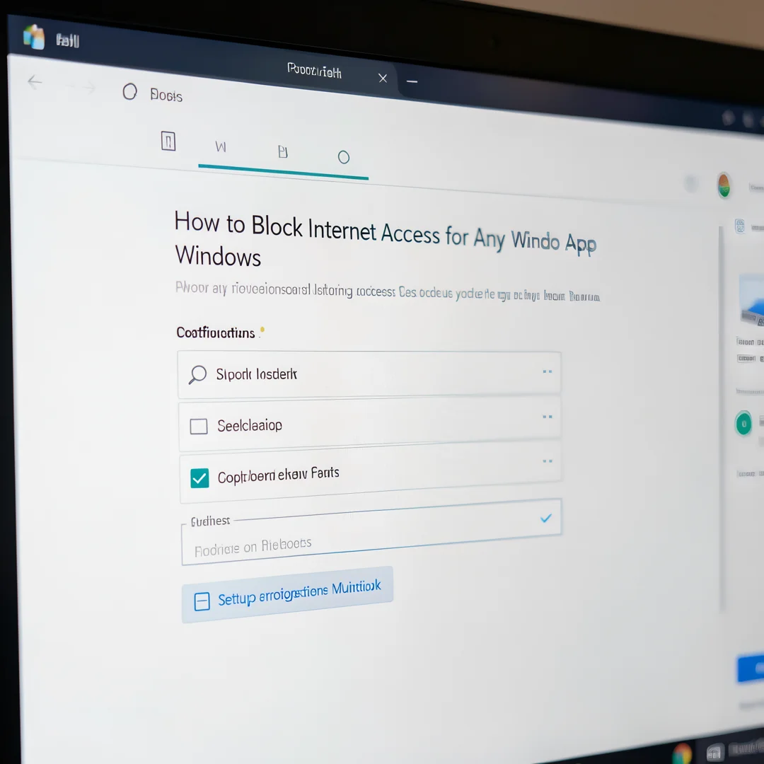 Step 6: Technical tutorial screenshot: Configure post-install options for How to Block Internet Access for A