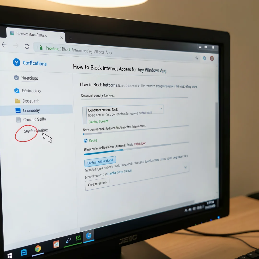 Step 8: Technical tutorial screenshot: Document and maintain the setup for How to Block Internet Access for
